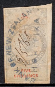 New Zealand - 5/- Duty Paid Rev. - Barefoot 2012 #32 - Creasing, soiling - CV £5