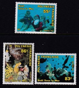 French Polynesia 578-580 Christmas MNH VF