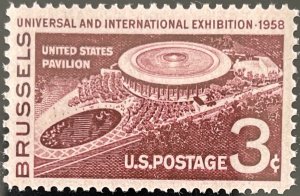 Scott #1104 1958 3¢ Brussels Exhibition MNH OG VF