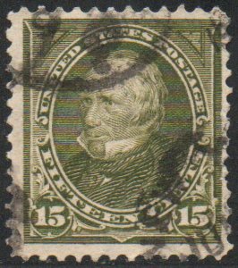 US #284 VF, multiple cancels, vivid color!