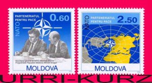 MOLDOVA 1994 NATO Partnership Peace Programme President 2v Sc142-143 Mi128-129