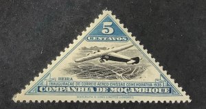 Mozambique Company 1935 Scott 165 MH - 5c, Airplane over Beira