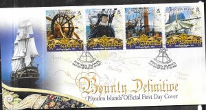 Pitcairn Islands #656-659 H.M.S. Bounty on cover  (FDC)  CV $6.25