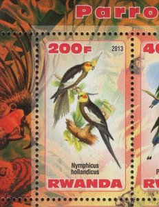 Parrots Birds Souvenir Sheet of 4 Stamps Mint NH