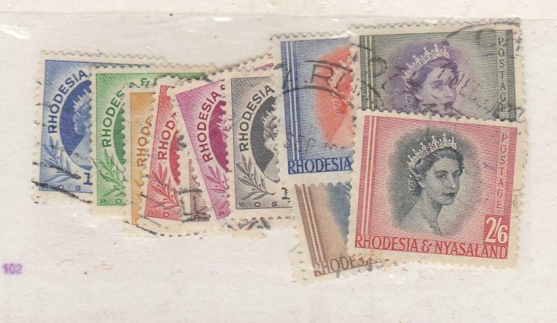 RHODESIA (MK6432) # 142-45,143B,147,149-53 VF-USED VARp,sh  ELIZABETH II CV $17