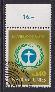 United Nations  Geneva  #25 cancelled 1972  human environment 40c