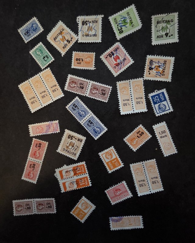 Germany Party Contribution Stamps Beitrag Revenue Lot Used Unused BOB T16475