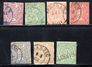 North German Confederation #1-7 Used   F/ VF  CV $44.00  ...   4470001