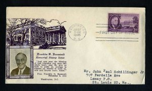 # 932 FDC addressed Crosby cachet from Washington, DC - 6-27-1945