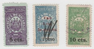 Nicaragua Revenue Fiscal Stamps 6-24-21-1e