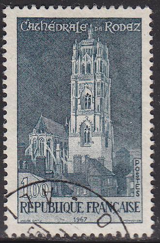 France 1190 USED 1967 Scenic Views, Rodez Cathedral