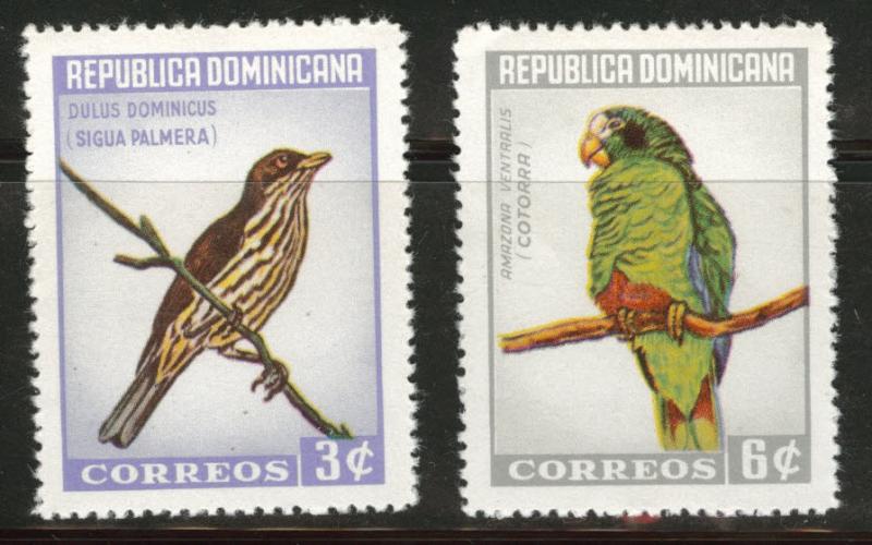 DOMINICAN REPUBLIC Scott 596-7, MNH** 1964 bird stamps CV$4