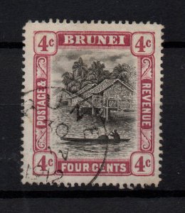 Brunei 1910 4c grey black & reddish purple SG26A fine used WS29597