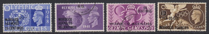 Great Britain Off. in Morocco, Sc 95-98 (SG 178-181), used