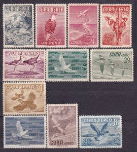 1956 Cuba 496-506(-498)+652 MH,MHo.G Birds, Birds of prey 85,00 €