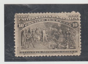 US Scott #237 Used Columbian Exposition 10¢ Black Brown  (1893)
