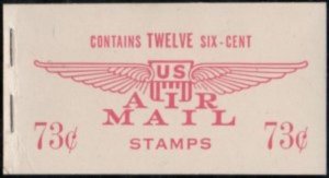 US C39a 73c 6c airmail complete book MNH