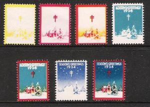 1934 Christmas Seal - Progressive Proofs