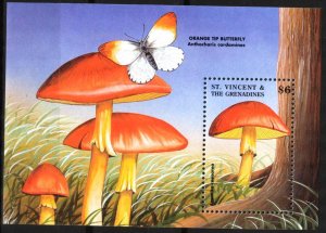 St. Vincent & Grenadines 1998 Mushrooms S/S MNH