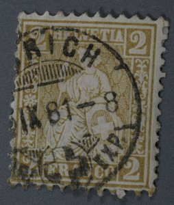 Switzerland #41 Used Good/Fine HRM Cancel ZURICH ?? IX 81 - 8