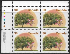 CANADA 1991-98 90c Trees Plate Block Sc 1374 MNH