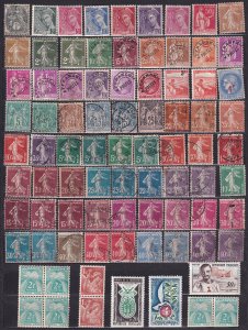 France Early 1900's 83 Tax Precancels Estate Accumulation Collection Stamps MH&U
