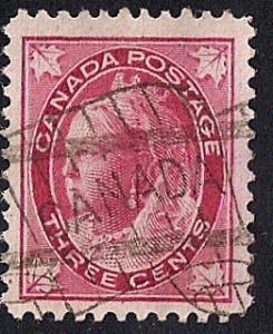 Canada #69 2 cents SUPERB FANCY CANCEL Victoria Stamp used F