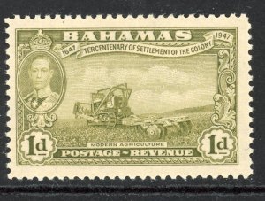 Bahamas 133 MH 1948 1p olive green