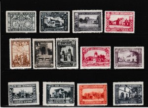 Spain # 433-445, Pictorials, Buildings, Mint Hinged, 1/3 Cat.
