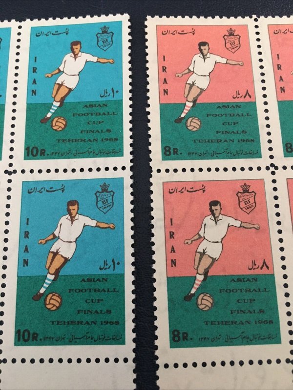 Middle East, MNH  **, P, 1968 , Shah,  Block, Pars,Sc#1475-6,soccer, Football,