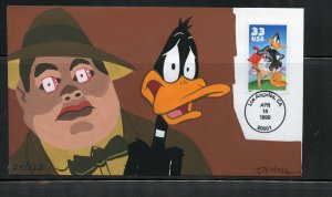 US COLORANO 1999 DAFFY DUCK HAND PAINTED FIRST DAY COVER 125  ISSUED