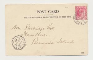 CAPE OF GOOD HOPE TO BERMUDA 1909 PPC, KIMBERLEY CDS 1d RATE(SEE BELOW)