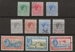 Bahamas 10 different MNH/MHR/Used VF 1938-40 SCV $30.30 (jr)