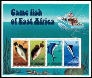 Tanzania 1977 - Game Fish of East Africa - Souvenir Sheet - Scott 69a - MNH