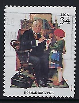 Catalog #3502s Stamp Used Artists & Illustrators Norman Rockwell