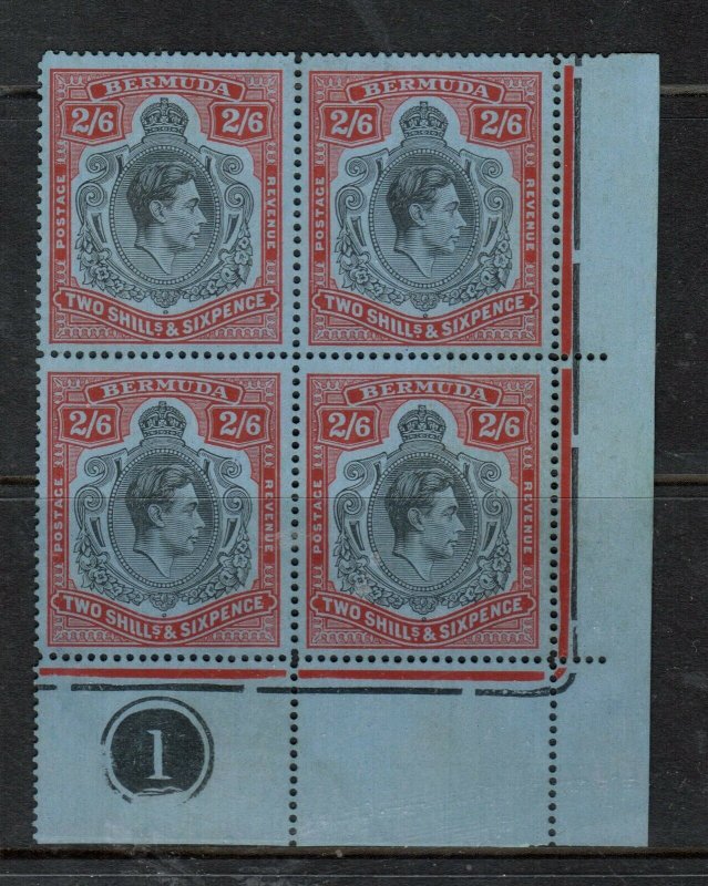 Bermuda SG #117ad - #117ae Very Fine Mint Plate Block Unused (No Gum)