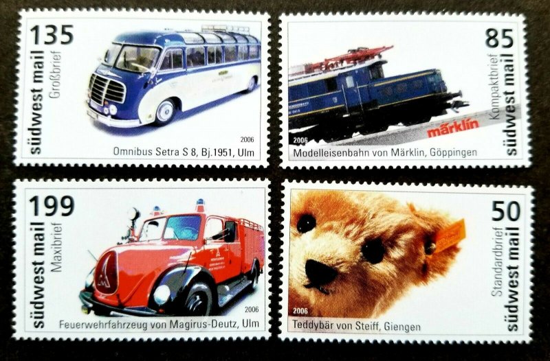 Germany Private Post Sudwest Mail 2006 Toy Bear Car Transport (stamp MNH *rare