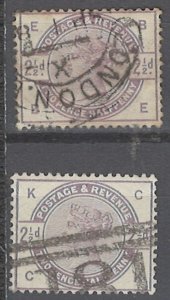 COLLECTION LOT # 2241 GREAT BRITAIN #101 X 2 1884 CV=$36