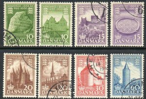 Denmark  Scott 342-349  Used  Short set