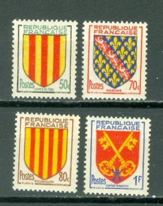 FRANCE 1955 ARMS  #782-785 SET MNH...$1.00