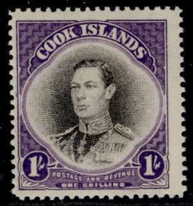 COOK ISLANDS GVI SG143, 1s black & violet, M MINT.