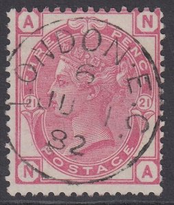 SG 158 3d rose plate 21. Very fine used with an upright London CDS, June...