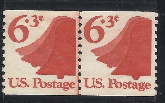 1518  6.3c Coil Line Pair  MNH F/VF Centering Suitable mount included
