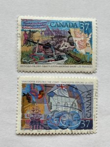 Canada–1988–Pair of “History” Stamps–SC# 1199 & 1200 - Used
