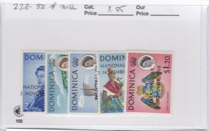 Dominica 228-32 National Day mint