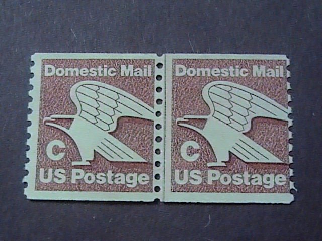 U.S.# 1947-MINT/NEVER HINGED-JOINT-LINE PAIR---C RATE-EAGLE---1981