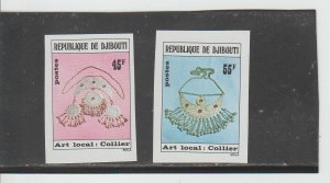 Djibouti  Scott#  475-476  MNH  (Imperf)  (1978 Local Art)