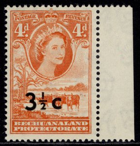 BECHUANALAND PROTECTORATE QEII SG161a, 3½c on 4d WIDE SURCH, VLH MINT. Cat £20.