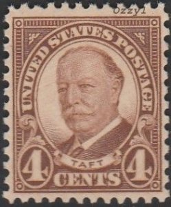 US #685 1930 4c Brown William Howard Taft MINT-VF-PG-NH.