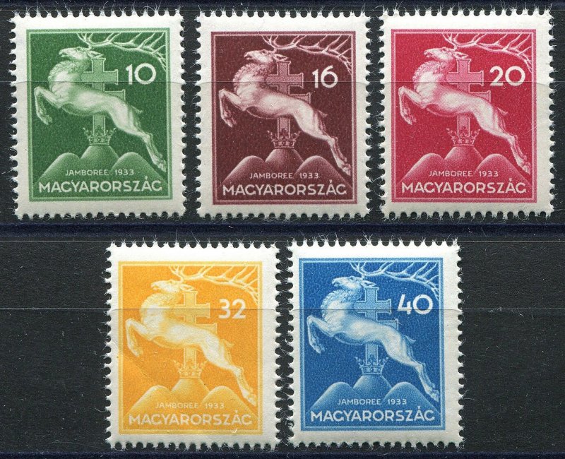HUNGARY SC#481-485 Boy Scouts Jamboree At Godollo, Hungary (1933) MNH